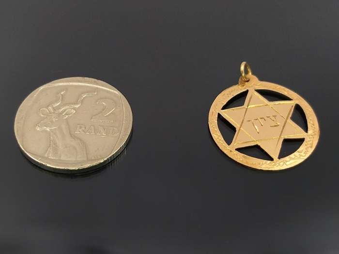 Vintage 14ct rose gold Star of David pendant
