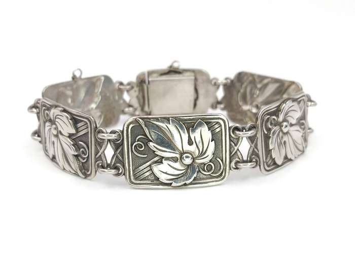Sterling silver "Candida" panel bracelet
