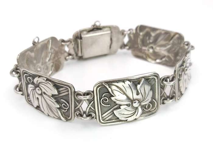 Sterling silver "Candida" panel bracelet
