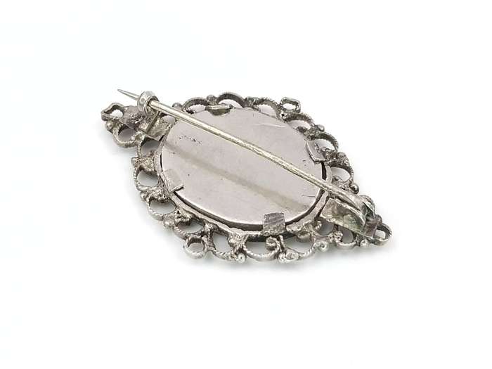 Antique sterling silver Taj Mahal brooch