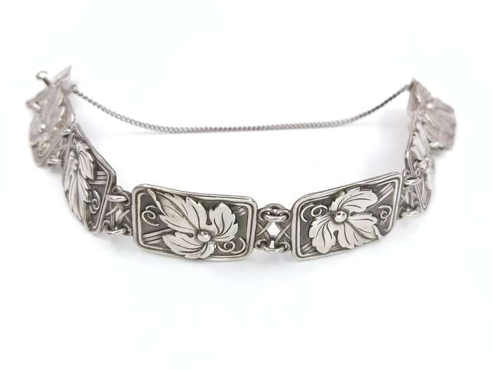 Sterling silver "Candida" panel bracelet