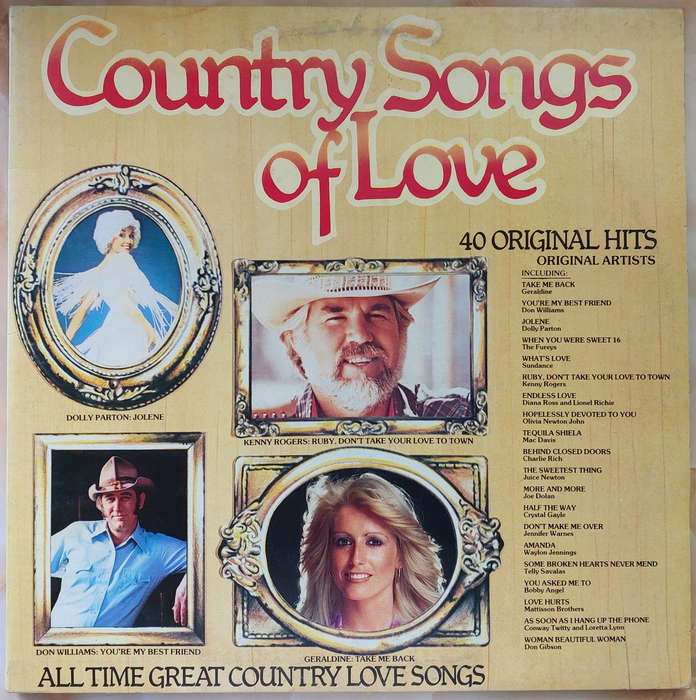 COUNTRY SONGS OF LOVE - 40 Original Artists (Double Album)