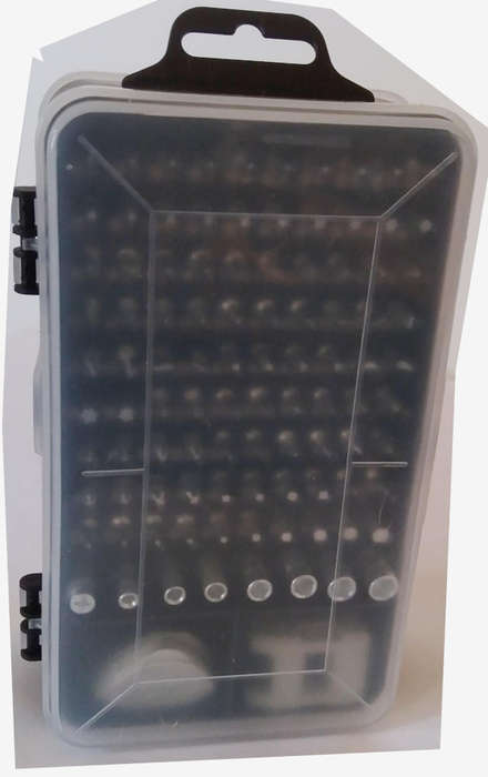 Mini Magnetic Precision Tool Kit with flexible Screwdriver and Bits - 115 pieces in total