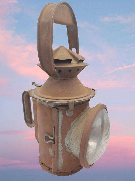 Vintage SAS-SAR Railway Signal Lamp -Not restored-Front lens cracked