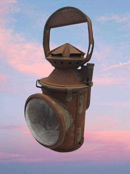 Vintage SAS-SAR Railway Signal Lamp -Not restored-Front lens cracked
