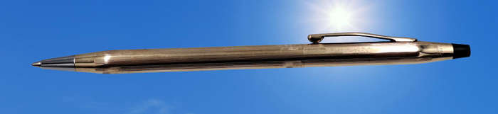 Vintage 1/20 10kt rolled gold Cross ballpoint point in Brown Hard case- ink is dry