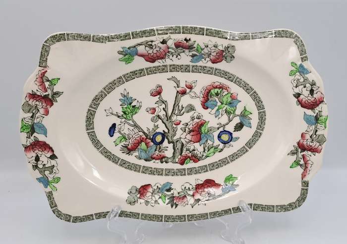 Rare Find Vintage Johnson Bros Indian Tree Sandwich tray-Made in England