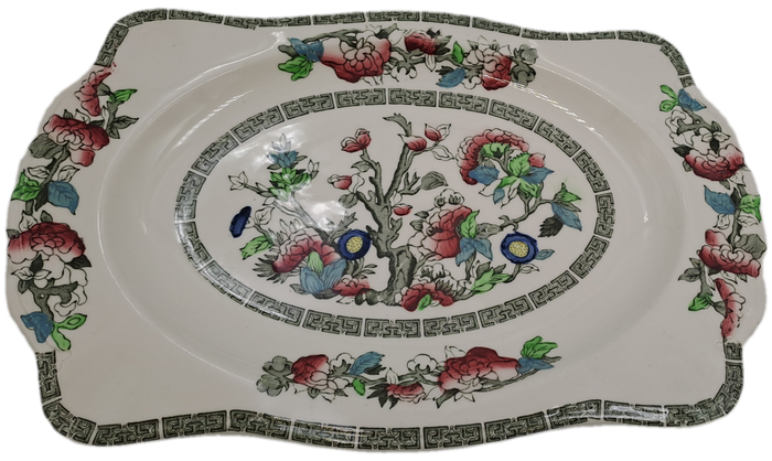 Rare Find Vintage Johnson Bros Indian Tree Sandwich tray-Made in England