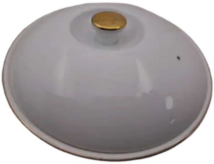 Vintage Royal Worcester Evesham Gold Handle Casserole Baking Dish with lid shape 22 size 3(used)