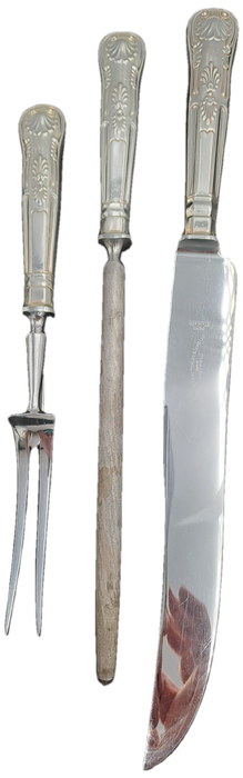 Antique John B.Chatterley & Sons Ltd. Carving Set - Kings Pattern -Firth Stainless-Sheffield England