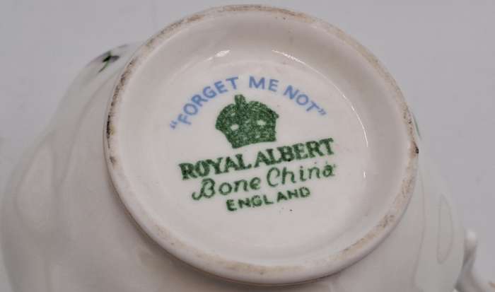 6 Vintage Royal Albert Forget Me Not DemiTasse Cup & Saucer sets