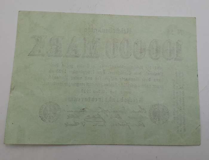 1923 Germany (1871-1948) 100 000 Mark Reichsbanknote
