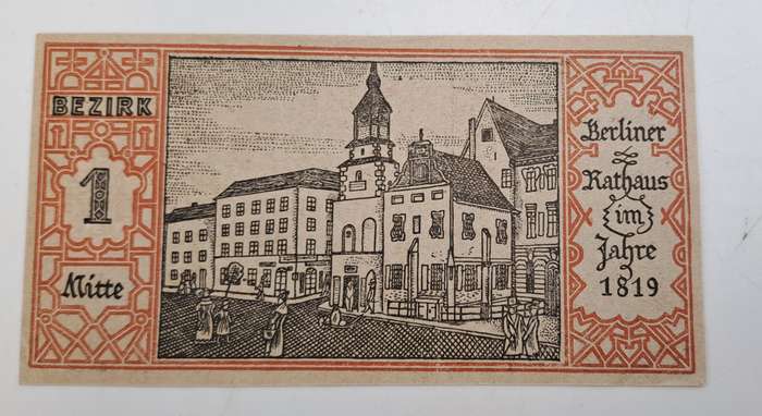 1921  Germany  German notgeld  Berlin, Prussian province  50 Pfennigs Districts Series -