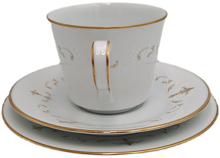 Vintage Noritake COURTNEY 6520 U.S. Design Pat.201508 Trio - Japan -(6 Available) as New