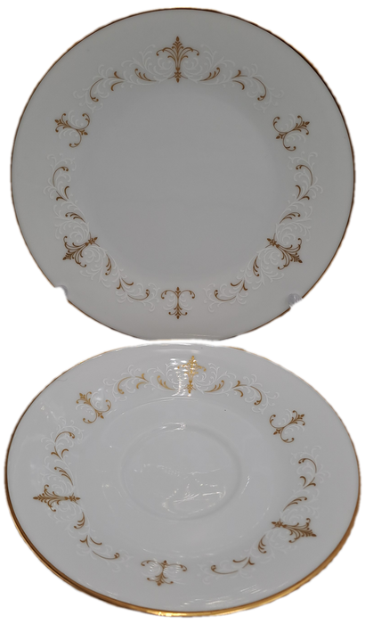 Vintage Noritake COURTNEY 6520 U.S. Design Pat.201508 Trio - Japan -(6 Available) as New