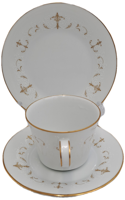 Vintage Noritake COURTNEY 6520 U.S. Design Pat.201508 Trio - Japan -(6 Available) as New