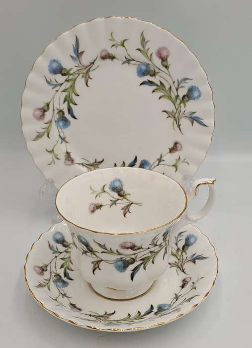 Vintage Royal Albert Brigadoon Tea Trio - English Bone China (10 Available)