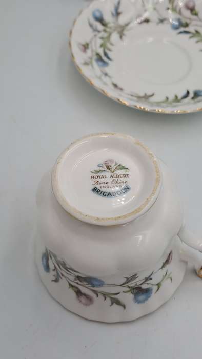 Vintage Royal Albert Brigadoon Tea Trio - English Bone China (10 Available)