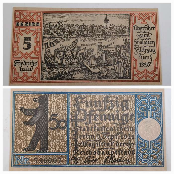 1921  Germany  German notgeld  Berlin, Prussian province  50 Pfennigs Districts Series - Issue 5
