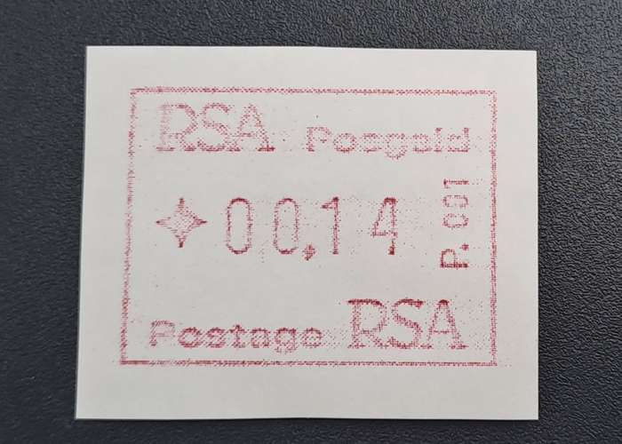 1986 ATM Stamp of South Africa (1)  1986-2020. Mint - 8 Available