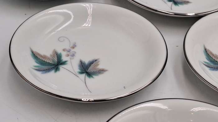 Rare!! 1950's Noritake "Vintage" 618 Royal Ceramic's -7 TINY appetiser plates only 9,2cm -JAPAN