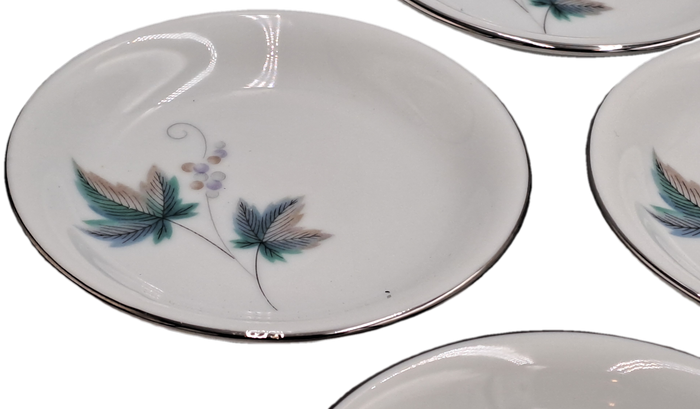 Rare!! 1950's Noritake "Vintage" 618 Royal Ceramic's -7 TINY appetiser plates only 9,2cm -JAPAN