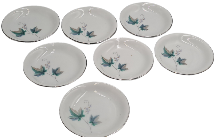 Rare!! 1950's Noritake "Vintage" 618 Royal Ceramic's -7 TINY appetiser plates only 9,2cm -JAPAN