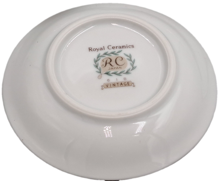 Rare!! 1950's Noritake "Vintage" 618 Royal Ceramic's -7 TINY appetiser plates only 9,2cm -JAPAN