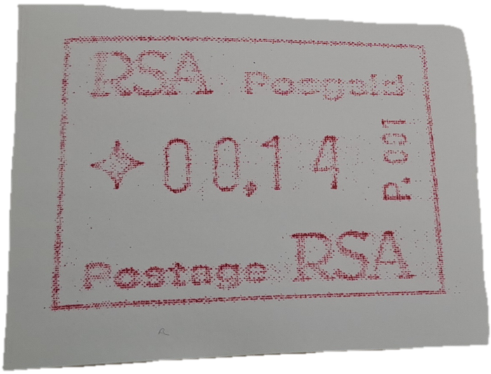 1986 ATM FDC + ATM Stamp of South Africa (1)  1986-2020. Mint -11 Available(Vending Machine Labels)