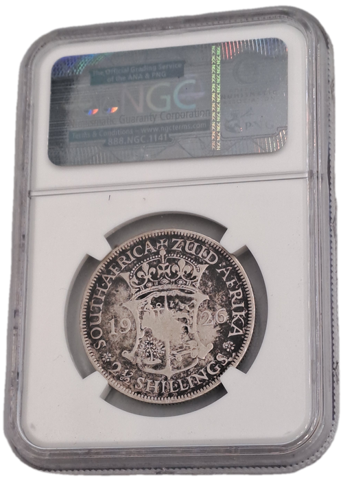 1926  South Africa SILVER 2½ Shillings NGC Graded