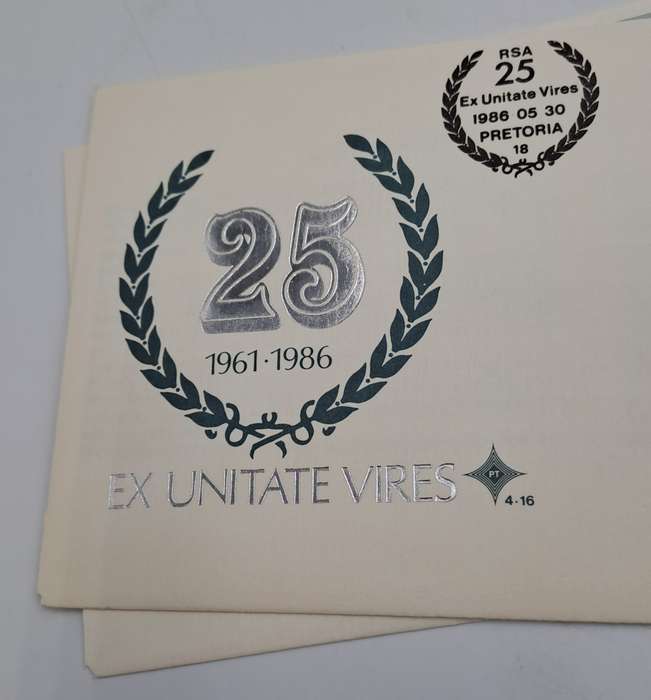 1961-1986 25 Years South Africa 1986 Ex Unitate Vires 4.16 FDC