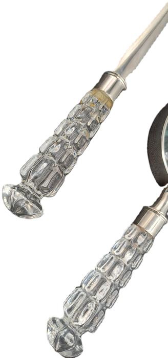 Magnifying Glass and Letter Opener with Crystal handles-Maison de Campagne-French Made
