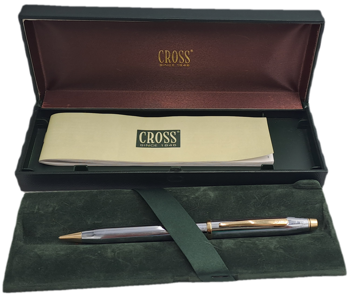 Vintage Mechanical CROSS Pencil in Box - Chrome and Gold tone - working