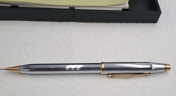 Vintage Mechanical CROSS Pencil in Box - Chrome and Gold tone - working