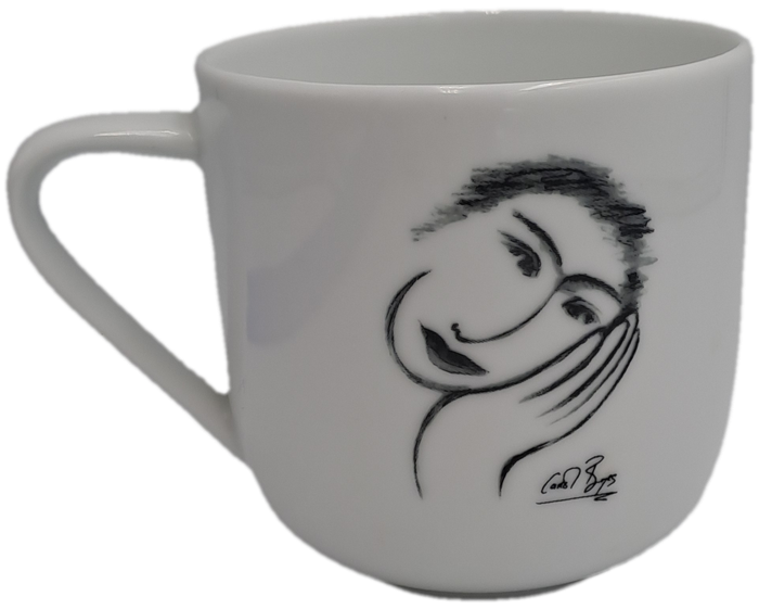 Carrol Boyes "Rest Easy" Designer Porcelain Mug-Sketchbook Collection  -Capacity: 340ml
