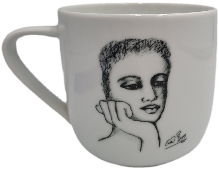 Carrol Boyes "just a thought" Designer Porcelain Mug-Sketchbook Collection  -Capacity: 340ml