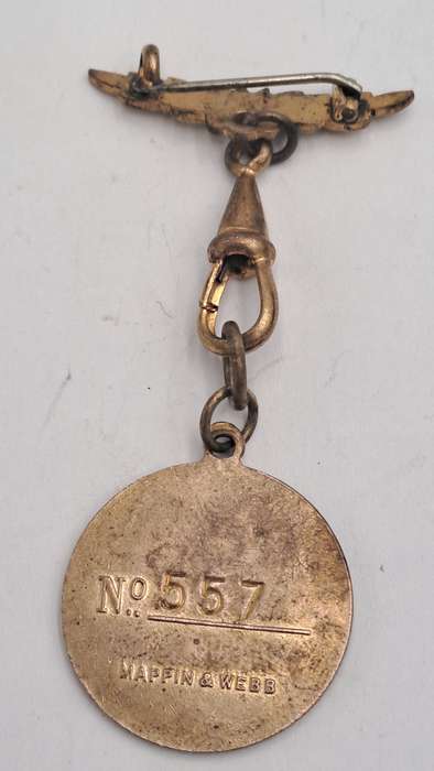 1948 and 1949 Witwatersrand Agricultural Society Medal -No 557-Brass and Enamel -Mappin &Webb