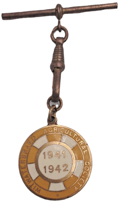 1941 and 1942 Witwatersrand Agricultural Society Medal -No 37 -Brass and Enamel -Mappin &Webb