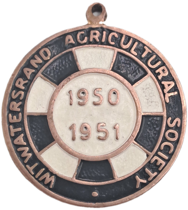 1950-1951 Witwatersrand Agricultural Society Medal -No 981-Brass and Enamel -Mappin & Webb