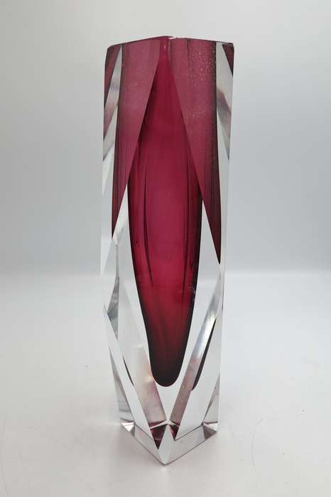 Vintage 1970's Murano Vase -Large and Heavy Glass Made in  Italy