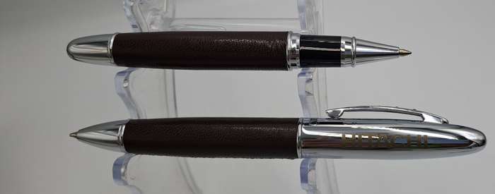 Pre-Owned Balmain pen set in case-One needs new Refill -Made in Paris France-Branded