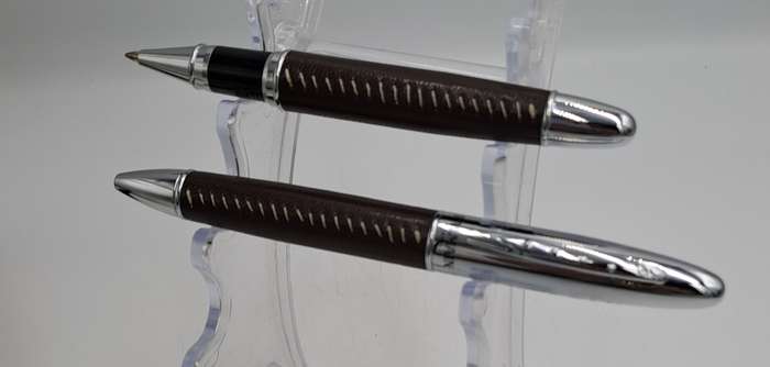 Pre-Owned Balmain pen set in case-One needs new Refill -Made in Paris France-Branded