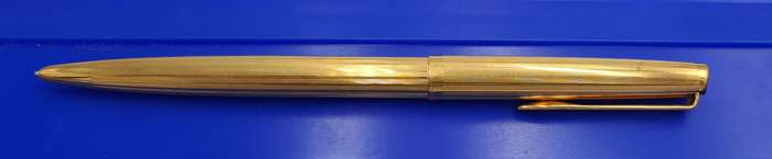 Vintage Aurora Gold Tone Ball Pen -Medium INOX Refill In Hard Case-