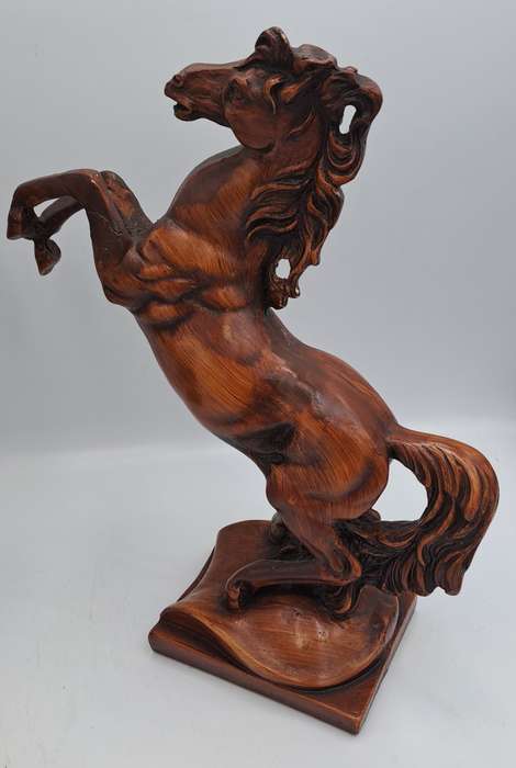 Vintage Pair of Rearing Horse Bookends - Horse Figurines - Rearing Stallions