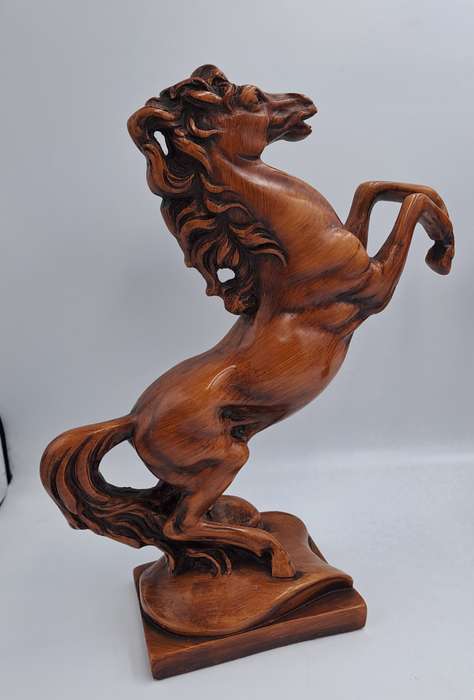 Vintage Pair of Rearing Horse Bookends - Horse Figurines - Rearing Stallions