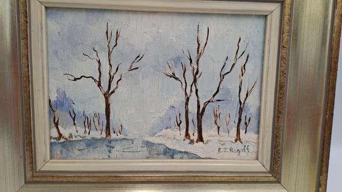 Vintage Original Framed Oil Painting by Artist Eileen J. ROGOFF is an artist born in 1942