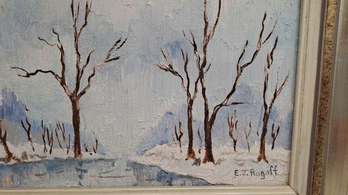 Vintage Original Framed Oil Painting by Artist Eileen J. ROGOFF is an artist born in 1942
