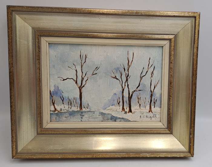 Vintage Original Framed Oil Painting by Artist Eileen J. ROGOFF is an artist born in 1942