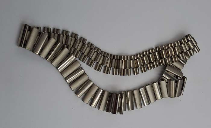 Vintage steel Link Necklace 41cm