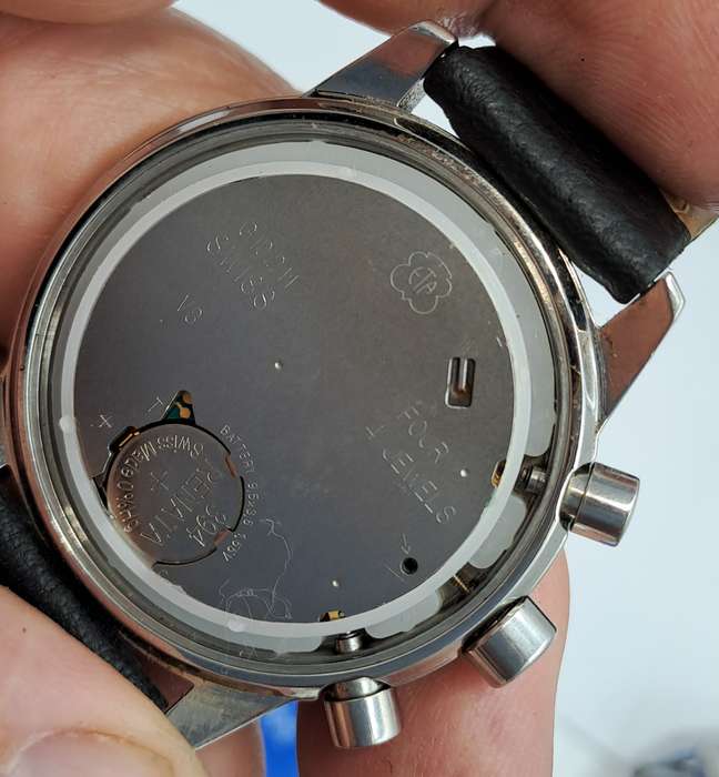 Rare Retro SWISS "Bagardi" Adverising MILITARY MEN'S CHRONOGRAPH QUARTZ Watch -Boxed